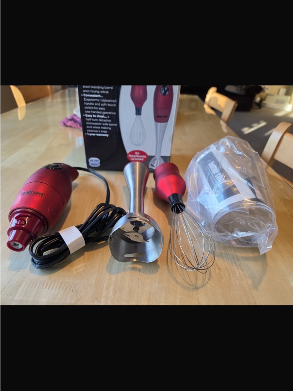 Better Chef Red Hand Mixer - Picture 3 of 3